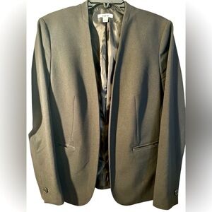 Bar III Women's Black Collarless‎ Open-Front Blaze Size Large